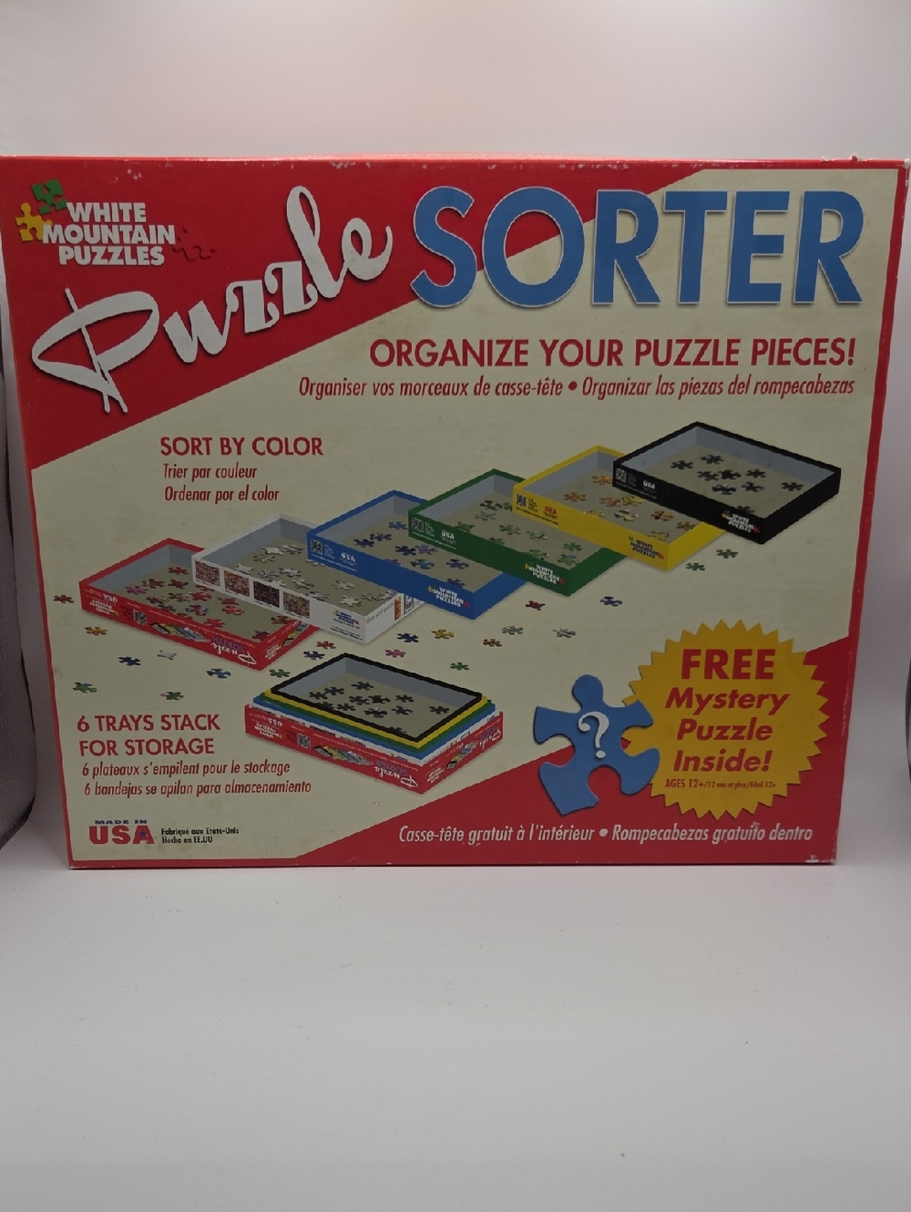 White Mountain Puzzles Puzzle Sorter - Red/Cream